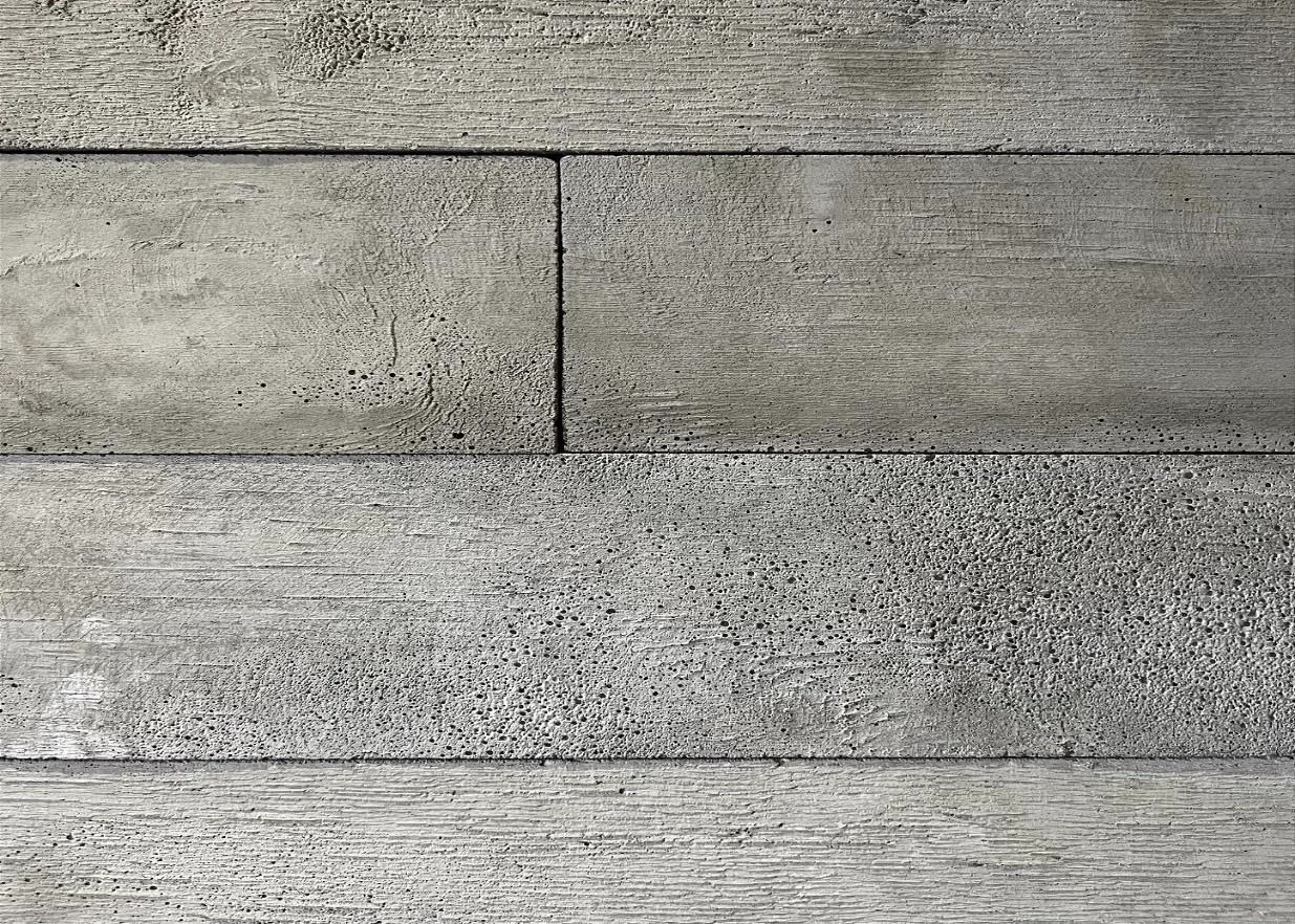 Textura do concreto aparente moldado em fôrmas de madeira
